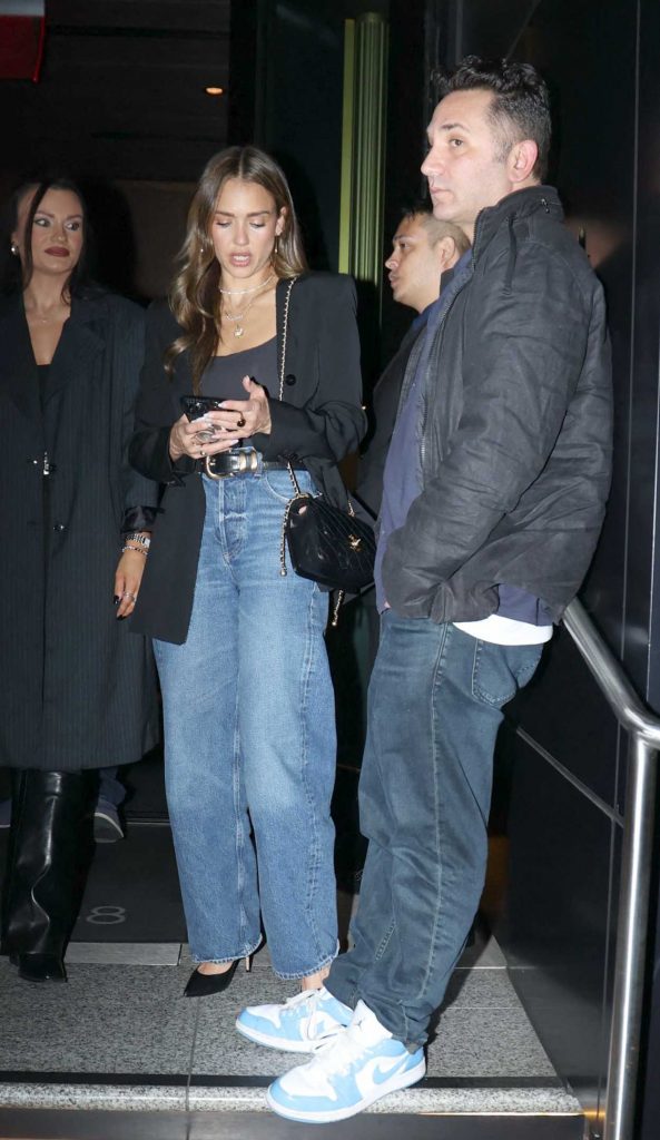 Jessica Alba in a Black Blazer