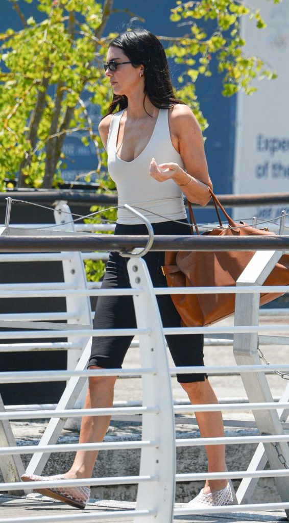 Kendall Jenner in a Beige Top