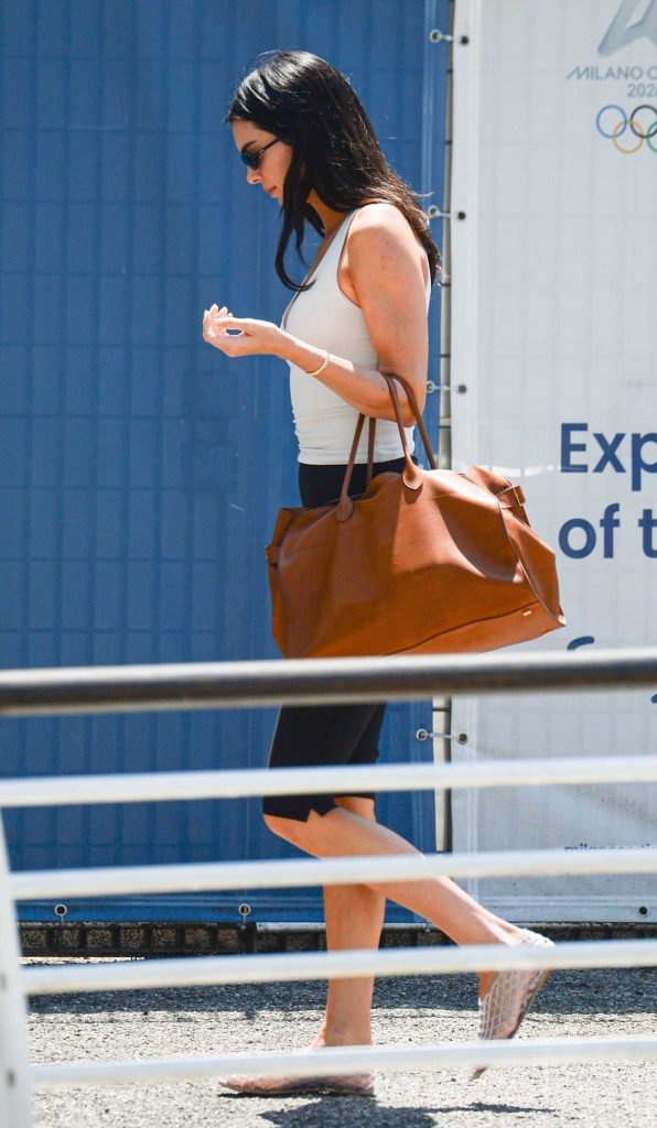 Kendall Jenner in a Beige Top