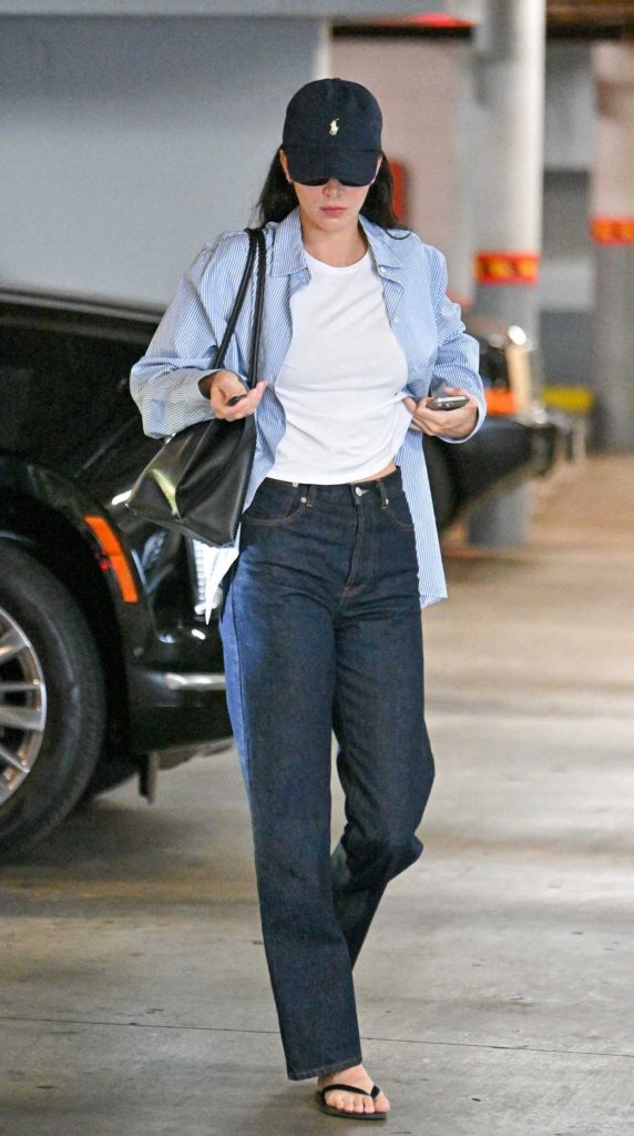 Kendall Jenner in a Black Cap