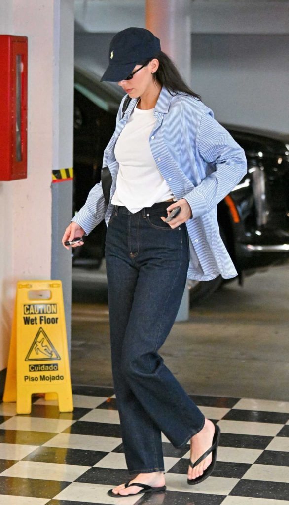 Kendall Jenner in a Black Cap