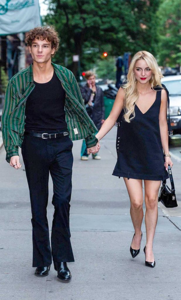 McKenna Grace in a Navy Mini Dress