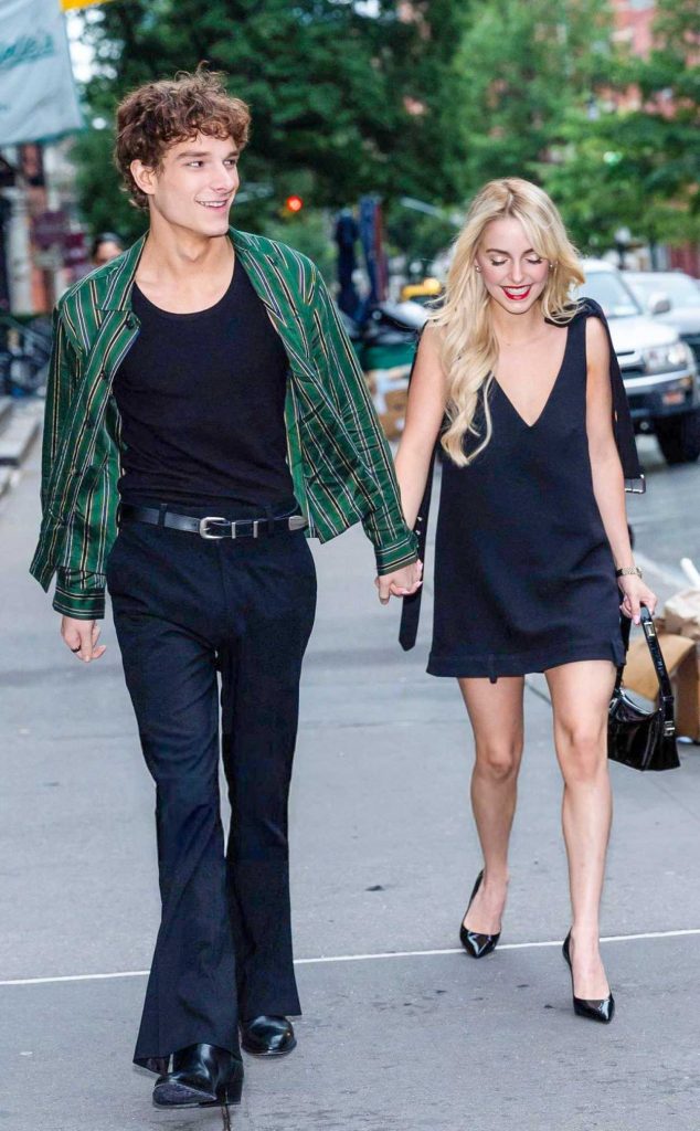 McKenna Grace in a Navy Mini Dress