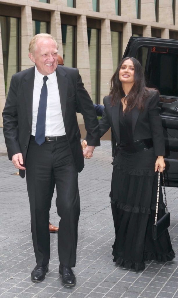 Salma Hayek in a Black Dress