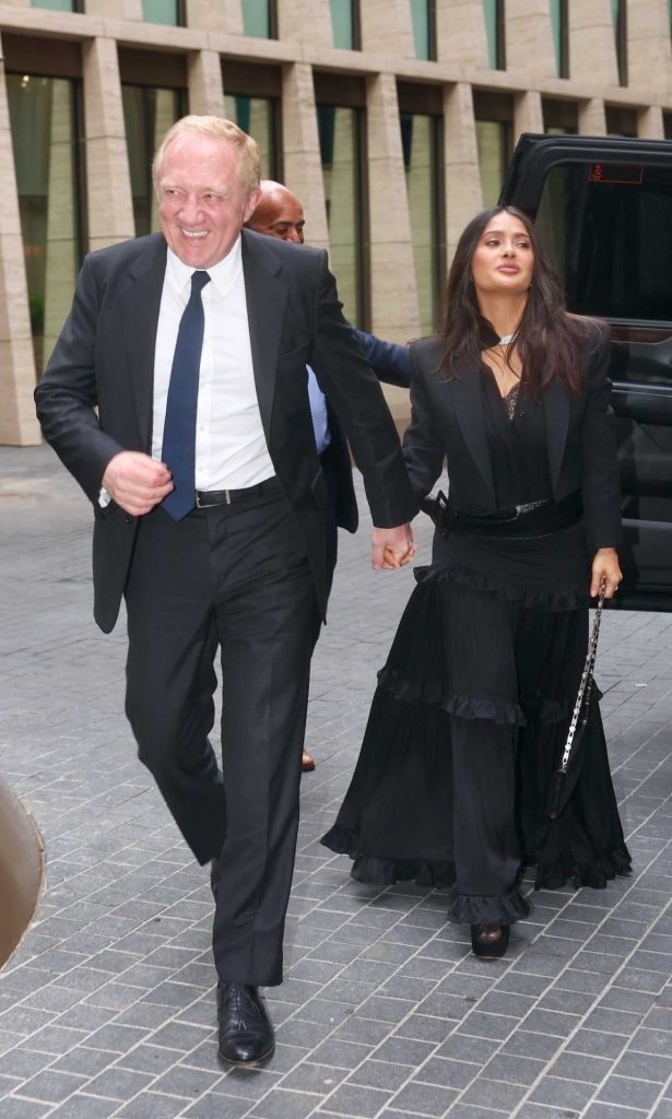 Salma Hayek in a Black Dress