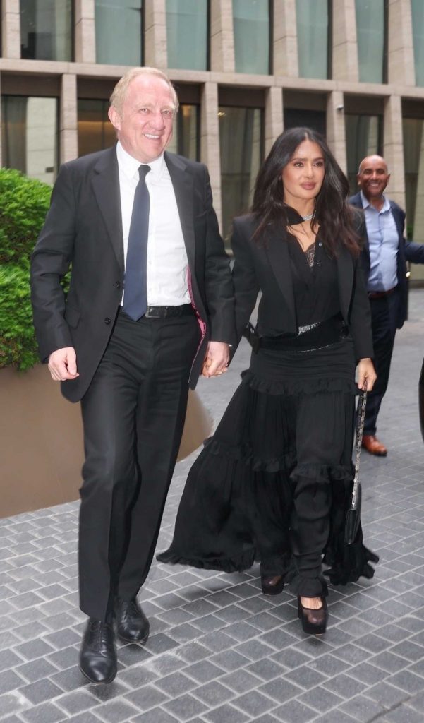 Salma Hayek in a Black Dress