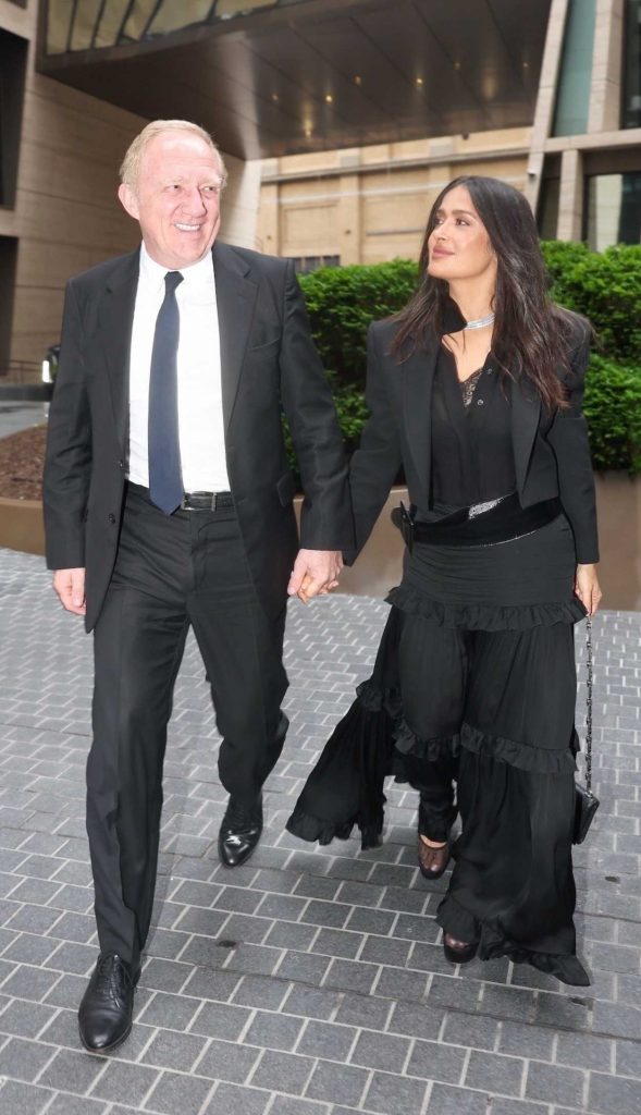 Salma Hayek in a Black Dress