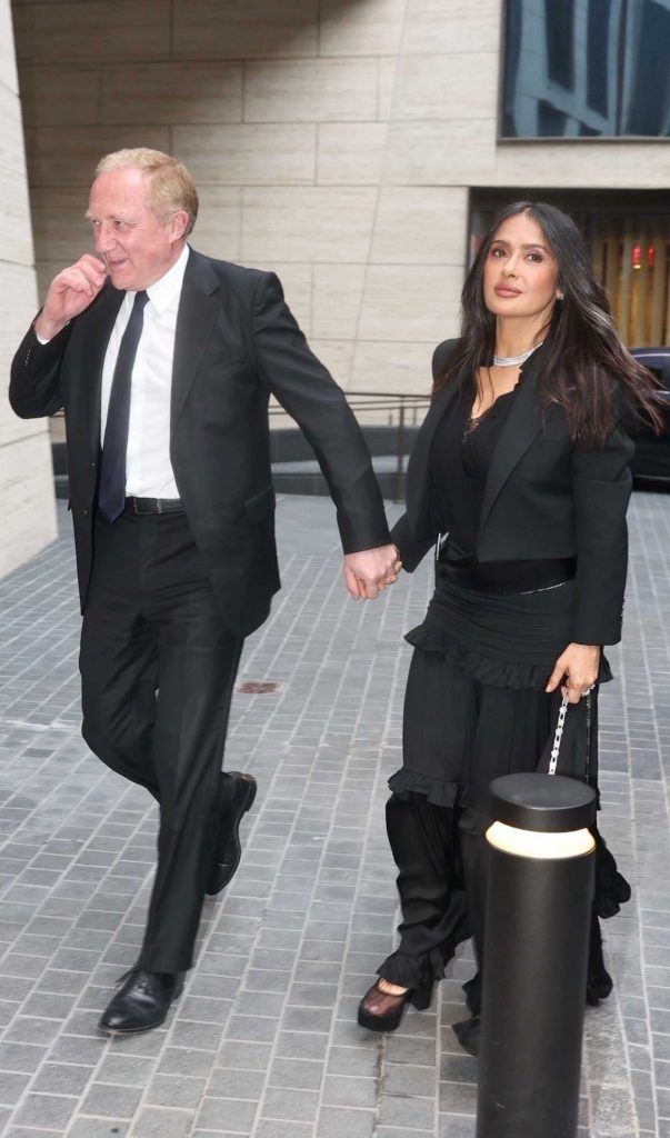 Salma Hayek in a Black Dress