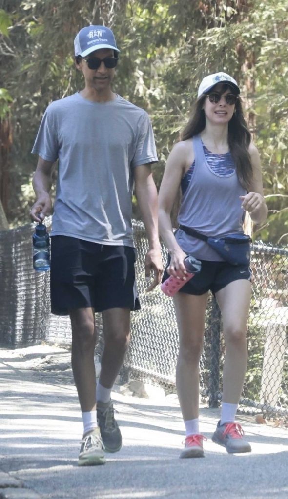 Alison Brie in a Black Shorts