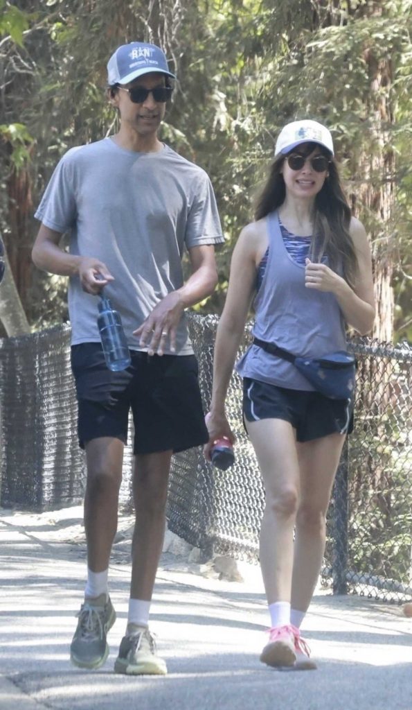 Alison Brie in a Black Shorts