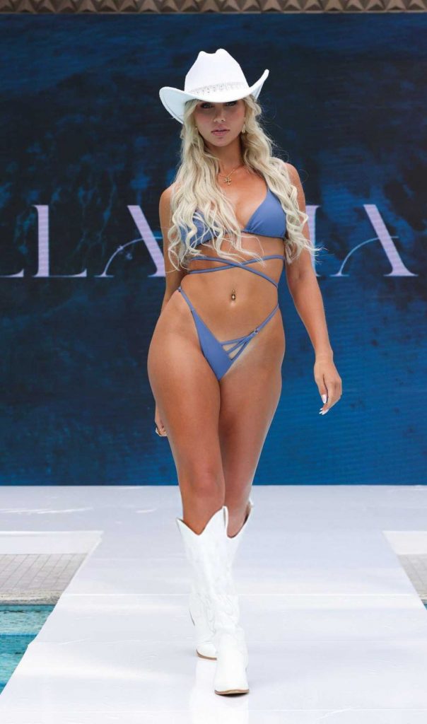 Brooklyn Riley in a Blue Bikini