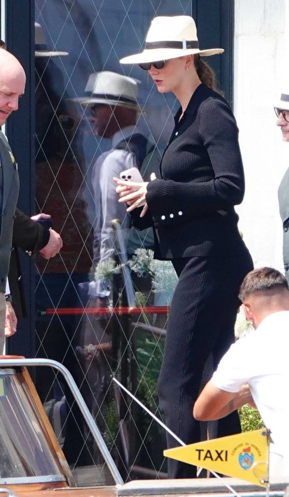 Karlie Kloss in a Black Pantsuit