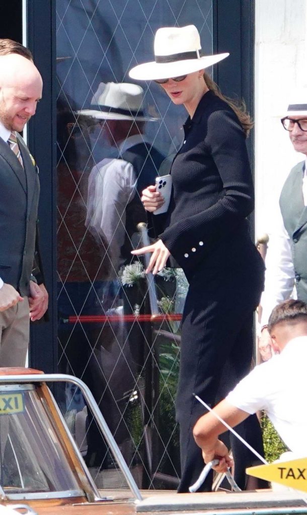 Karlie Kloss in a Black Pantsuit