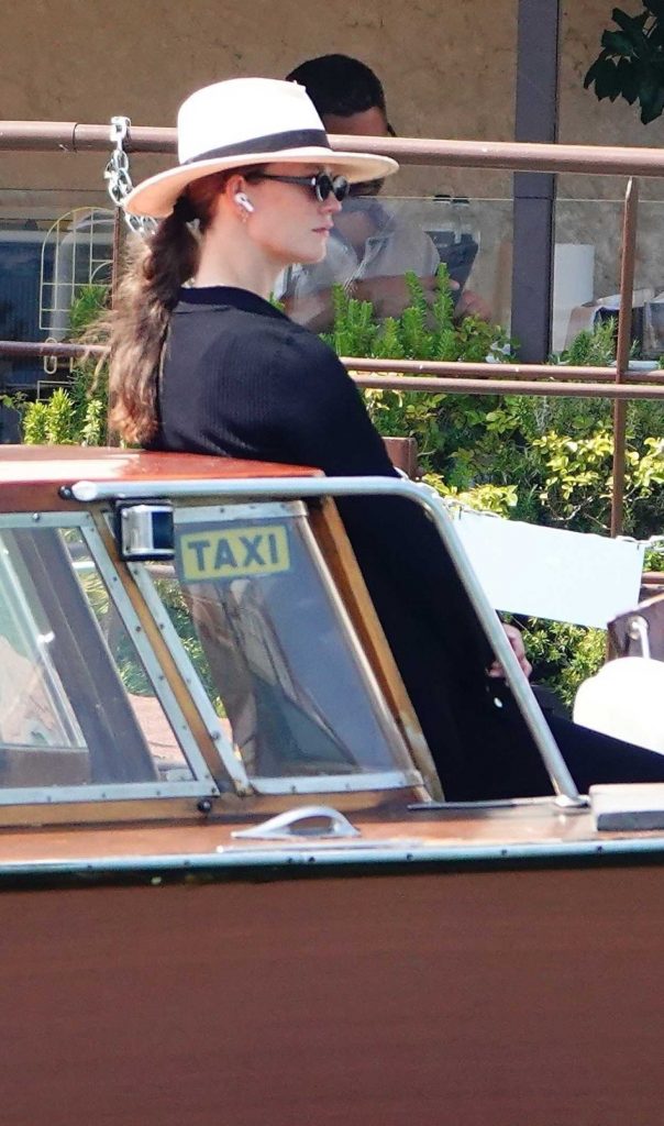 Karlie Kloss in a Black Pantsuit