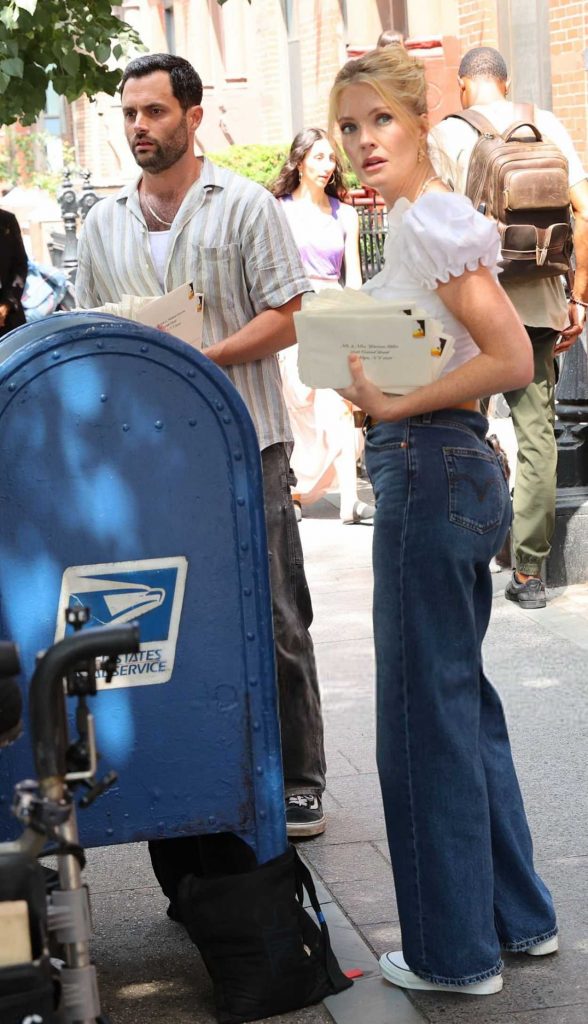 Meghann Fahy in a White Blouse