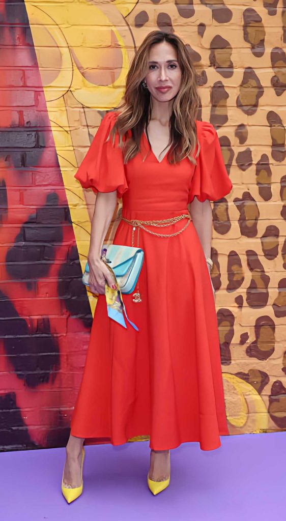 Myleene Klass in a Red Dress