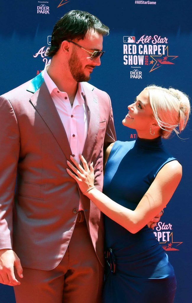 Olivia Dunne in a Blue Dress