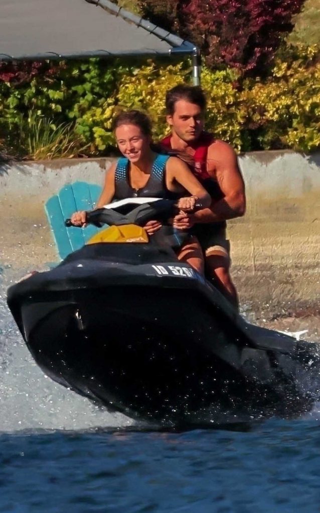 Sydney Sweeney in a Black Swimsuit