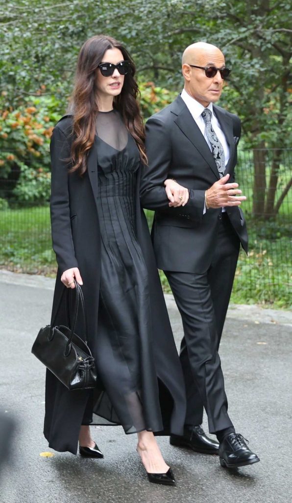Anne Hathaway in a Black Coat