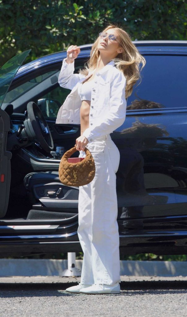 Bella Hadid in a White Top