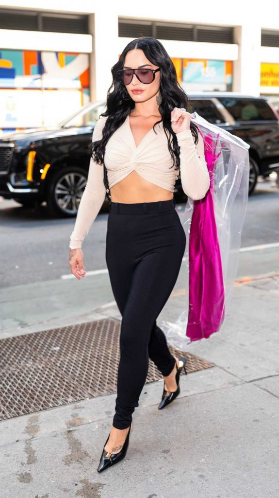 Demi Lovato in a Black Pants