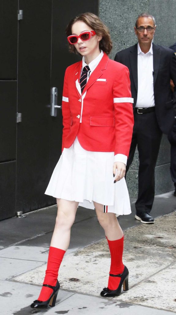 Emma Myers in a Red Blazer