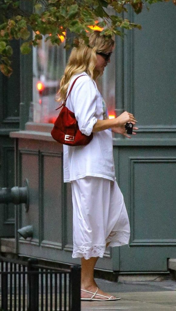 Jennifer Lawrence in a White Outfit