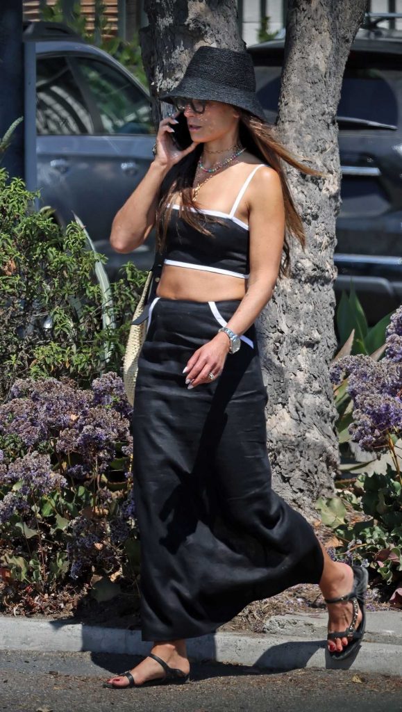 Jordana Brewster in a Black Hat