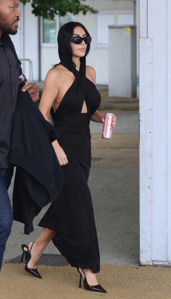 Kim Kardashian in a Black Dress