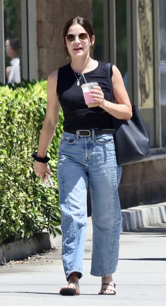 Lucy Hale in a Black Top