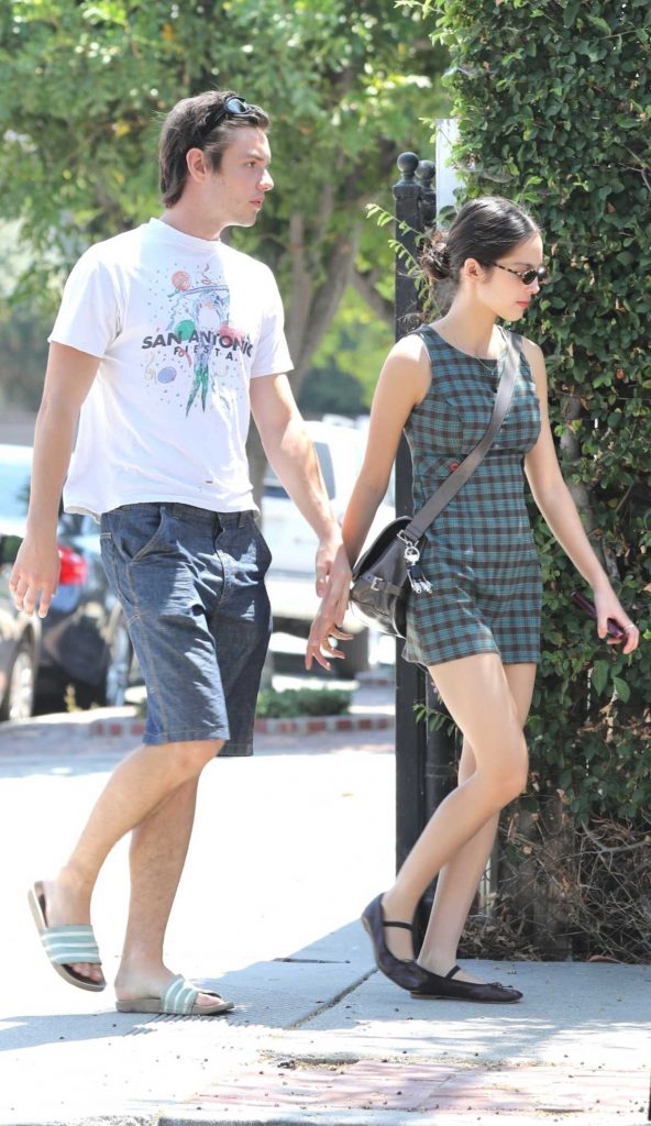 Olivia Rodrigo in a Plaid Green Mini Dress