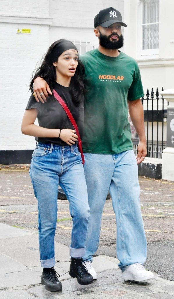 Rachel Zegler in a Blue Jeans