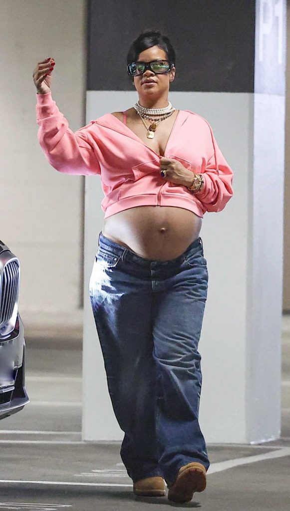 Rihanna in a Blue Jeans