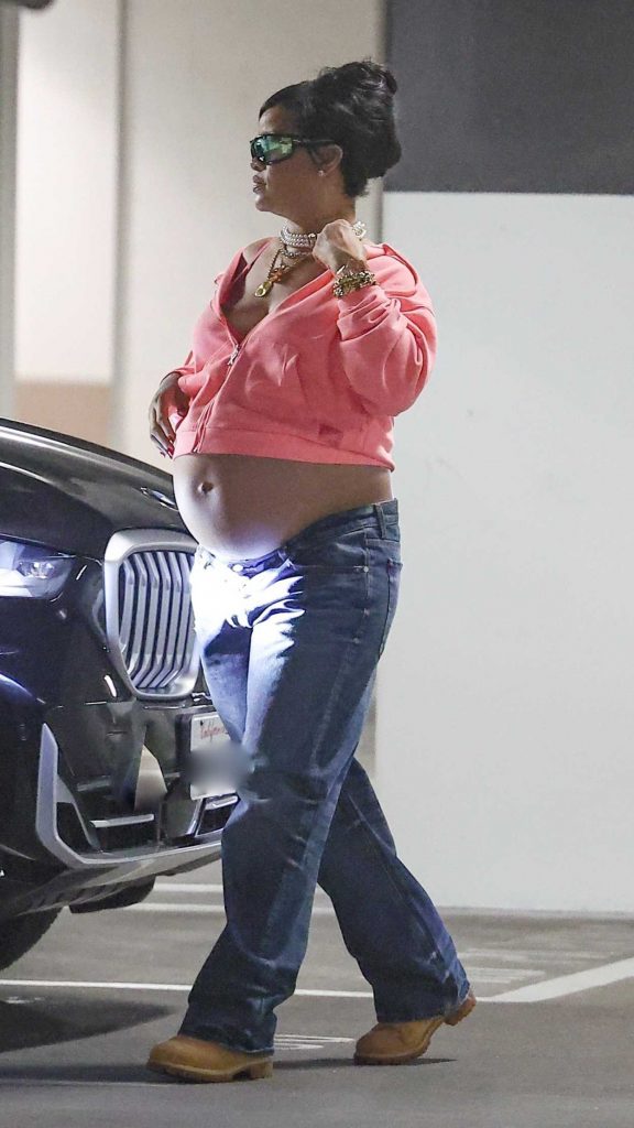 Rihanna in a Blue Jeans