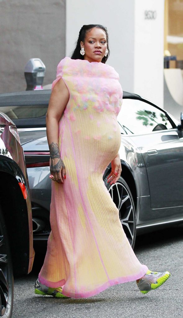 Rihanna in a Colorful Dress