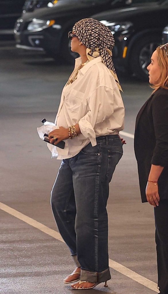 Rihanna in a White Shirt