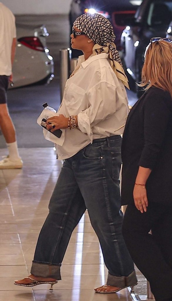 Rihanna in a White Shirt