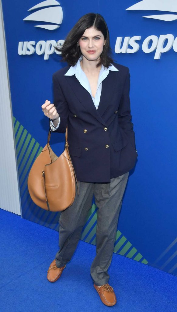 Alexandra Daddario in a Navy Blazer