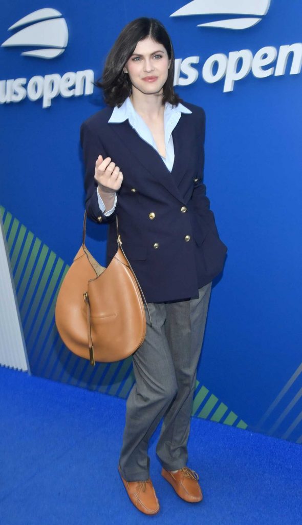 Alexandra Daddario in a Navy Blazer