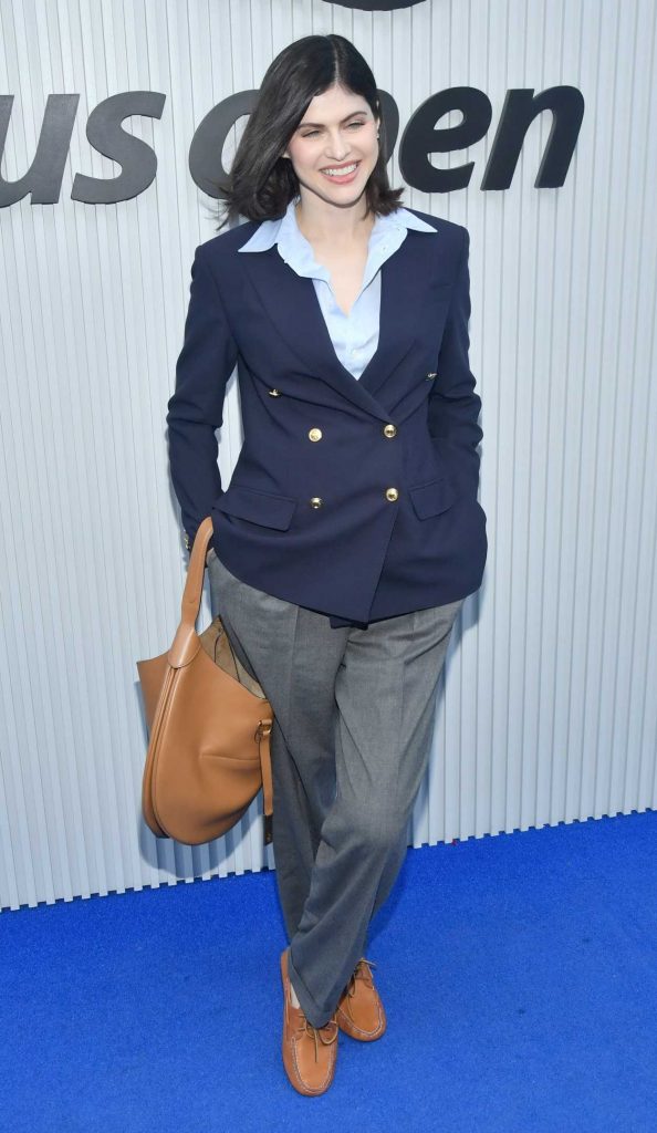 Alexandra Daddario in a Navy Blazer