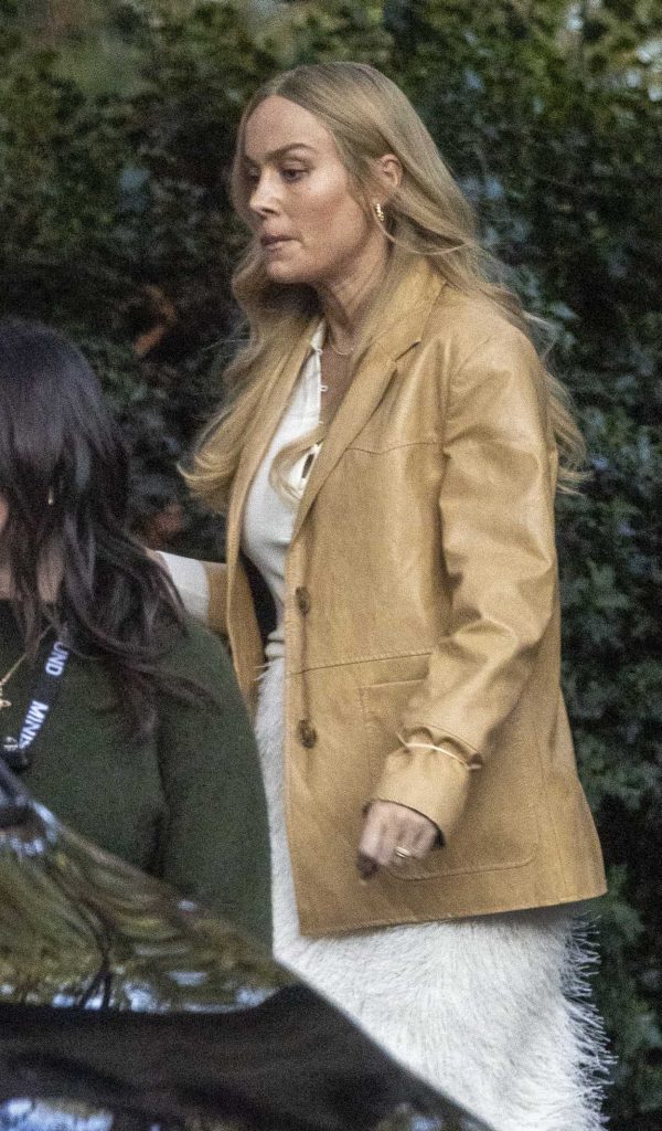 Brie Larson in a Beige Blazer