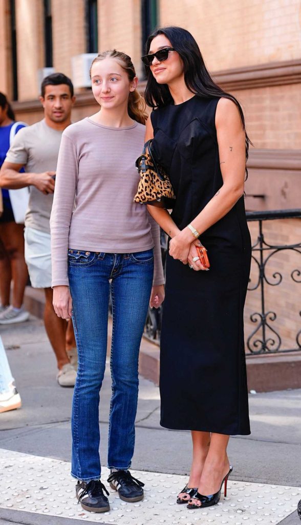 Dua Lipa in a Black Dress