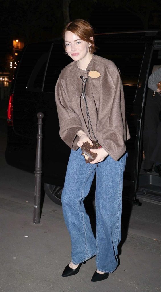 Emma Stone in a Blue Jeans