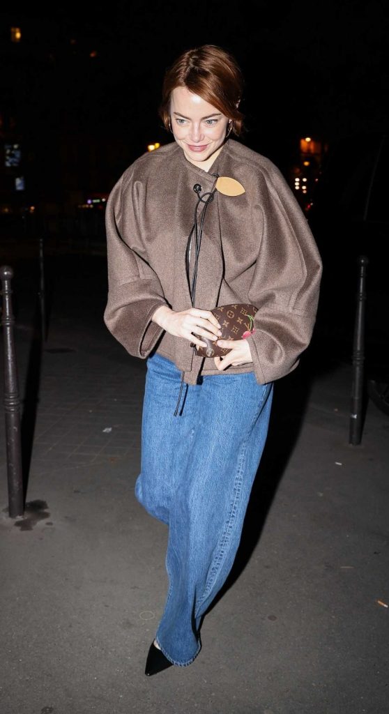 Emma Stone in a Blue Jeans