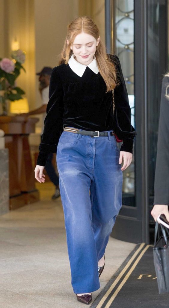 Sadie Sink in a Blue Jeans