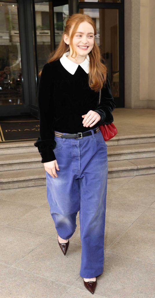 Sadie Sink in a Blue Jeans
