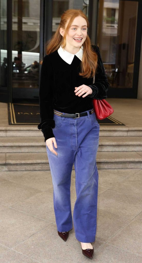 Sadie Sink in a Blue Jeans