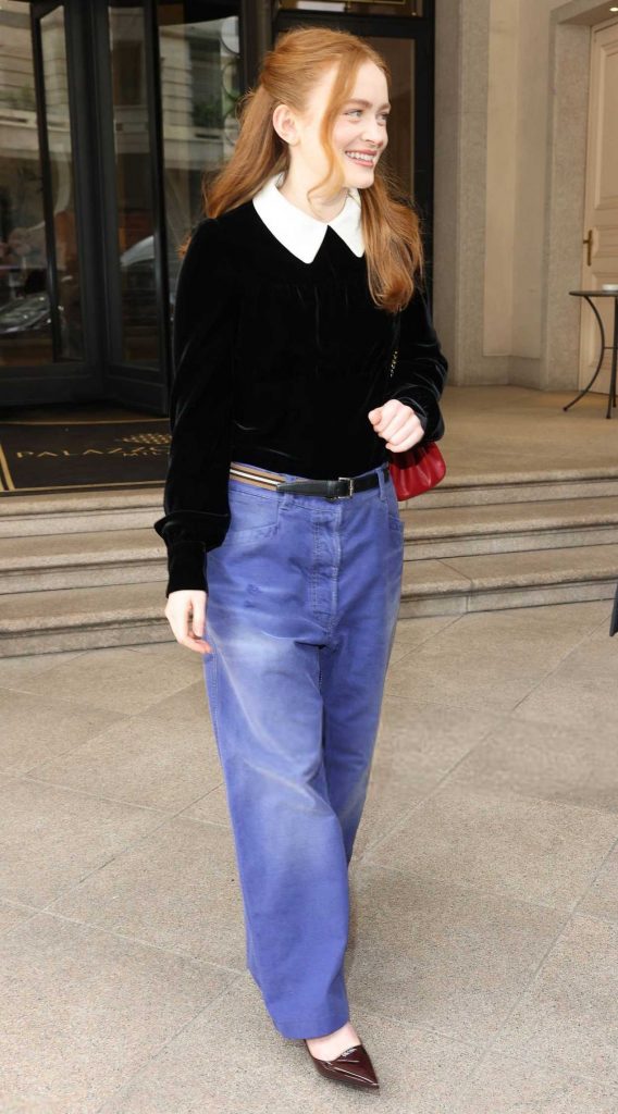 Sadie Sink in a Blue Jeans