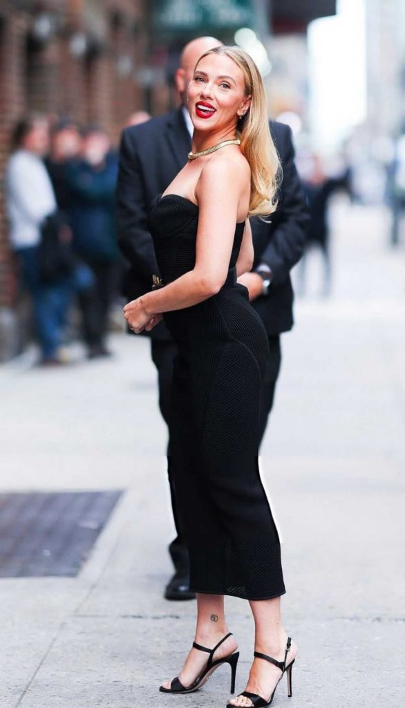 Scarlett Johansson in a Black Dress