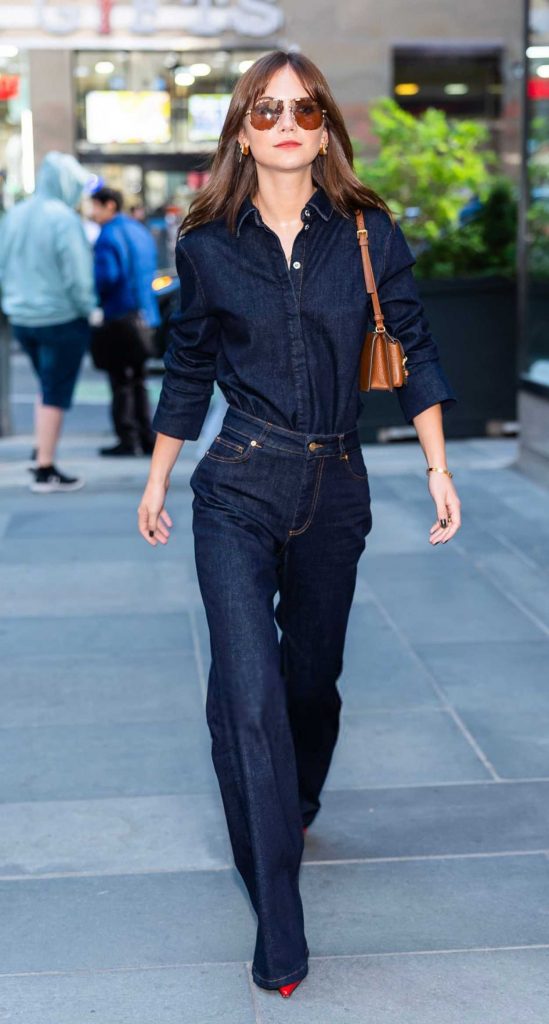 Emilia Jones in a Denim Ensemble